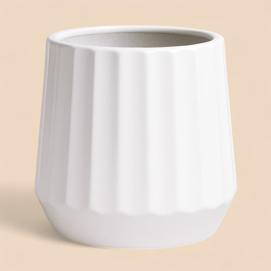 Sculpted Rythym Ceramic Pot